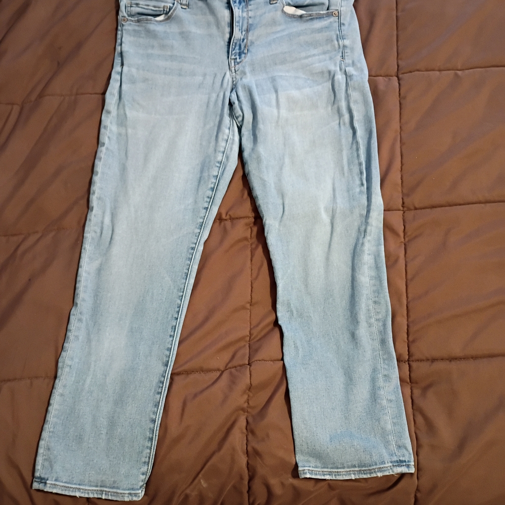 American Eagle Outfitters NEXTLEVEL STRETCH Skinny Light Blue Denim Jeans Size14